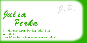 julia perka business card